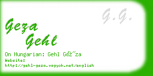 geza gehl business card